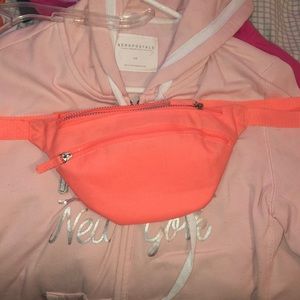 neon pink fanny pack